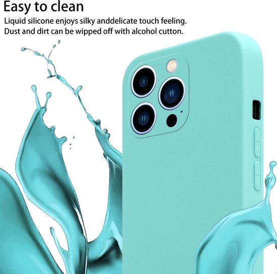 Cadorabo Mobiele telefoon ketting geschikt voor Apple iPhone 13 PRO in LIQUID TURKOOIS - Silicone beschermhoes met lengte verstelbare koord riem