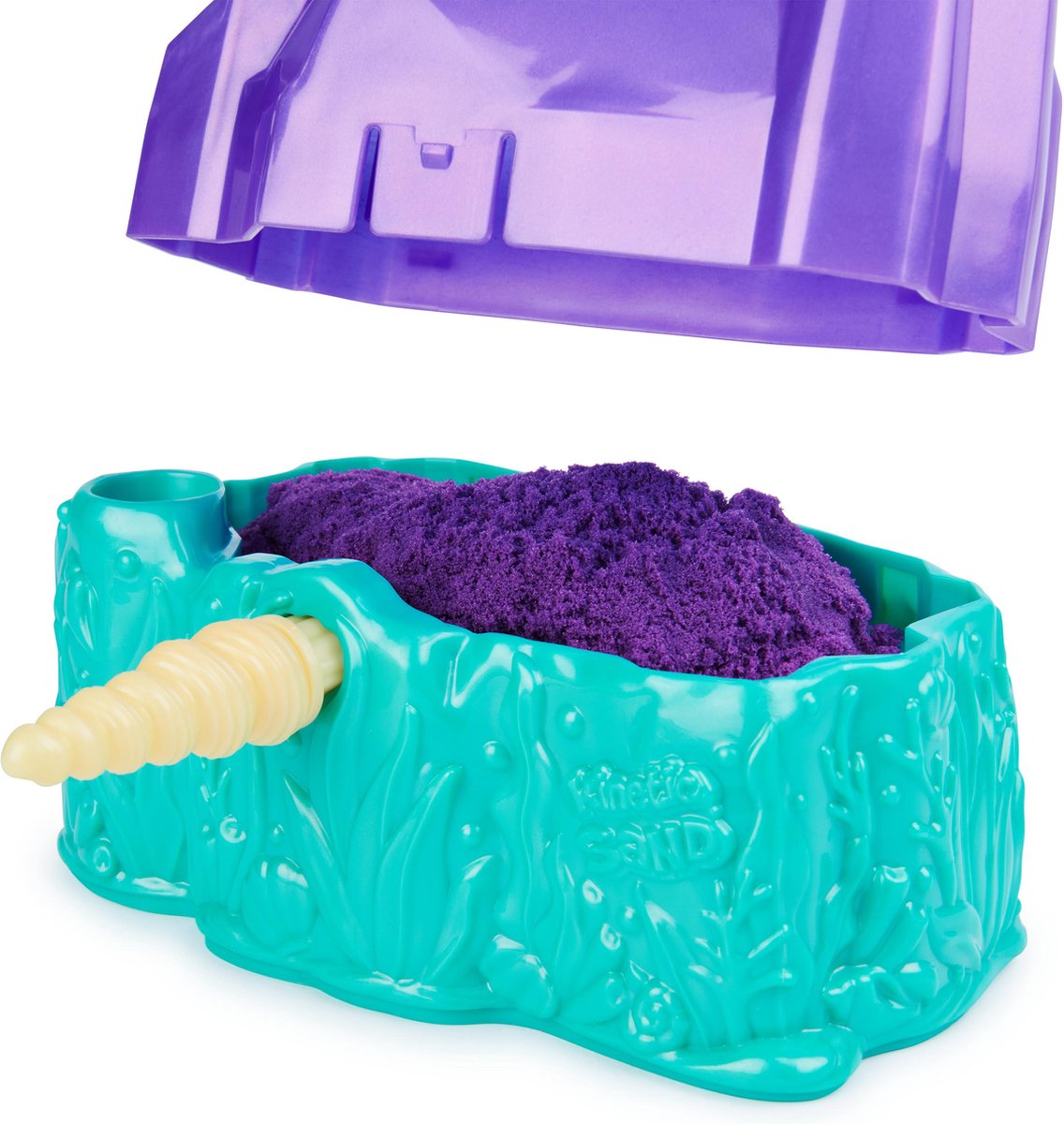 Kinetic Sand - Kristal Zeemeermin-speelset met 481 g goudkleurig glinsterend orig ineel kinetisch zandmet opbergbak en gereedschap - Sensoriche speelgoed — afbeelding 20