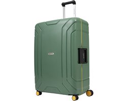 CarryOn Steward TSA Reiskoffer vaste sluiting 100 liter - Grote koffer 75cm met kliksloten - Groen