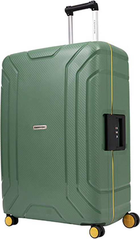 CarryOn Steward TSA Reiskoffer 100 liter - Grote koffer 75cm met kliksloten - Groen