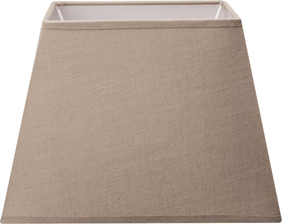 Foto: Home sweet home stoffen stoffen lampenkap rectangle taupe minimalistische stijl 20 x 20 x 14 cm e27 fitting voor tafellamp voor woonkamer en slaapkamer