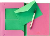 Set de Papier à lettres A-Journal - Rose Rouge Vert