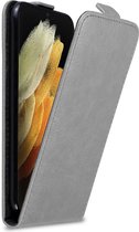 Cadorabo Hoesje voor Samsung Galaxy S21 ULTRA in TITANIUM GRIJS - Beschermhoes in flip design Case Cover met magnetische sluiting