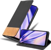 Cadorabo Hoesje geschikt voor Samsung Galaxy A31 in ZWART BRUIN - Beschermhoes met magnetische sluiting, standfunctie en kaartvakje Book Case Cover Etui