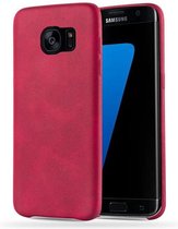 Cadorabo Hoesje geschikt voor Samsung Galaxy S7 EDGE in VINTAGE ROOD - Hard Case Cover beschermhoes van imitatieleer