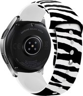 Strap-it Smartwatch bandje 20mm - zebra print siliconen bandje geschikt voor Amazfit Bip / GTS / GTR 42mm - Polar Ignite / Ignite 2 / Unite / Pacer - Huawei Watch GT 2 42mm / GT 3 42mm / GT 3 Pro 43mm
