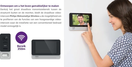 Philips videodeurbel WelcomeEye Wireless draadloos - te koppelen met smartphone van Philips — afbeelding 4