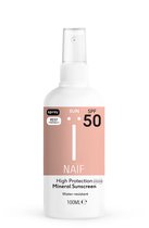 Naïf Zonnebrand Spray SPF50 - 100ML - Voor Het Lichaam - Met Natuurlijke Ingrediënten