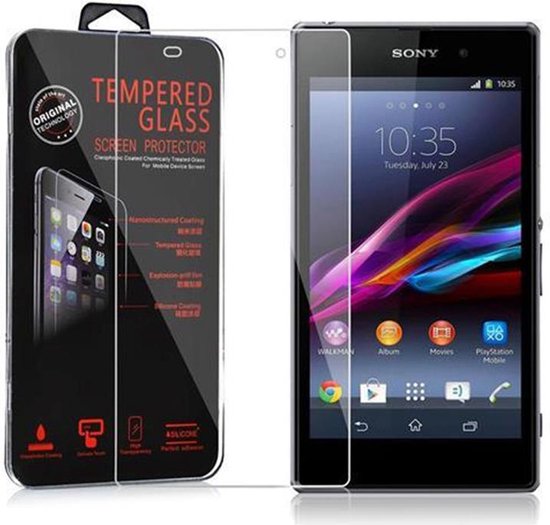 Protecteur d'écran Cadorabo pour Sony Xperia Z1 - Film d'armure Film de protection en verre de protection d'écran trempé (trempé) CRYSTAL CLEAR de dureté 9H avec 3D Touch