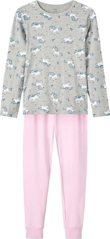 NAME IT Set Pigiama Per Bambine Nkfnightset – Raspberry Noos, Morbido E Traspirante, Maniche Lunghe, Colore Lampone - 2