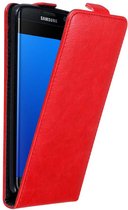 Cadorabo Hoesje geschikt voor Samsung Galaxy S7 EDGE in APPEL ROOD - Beschermhoes in flip design Case Cover met magnetische sluiting