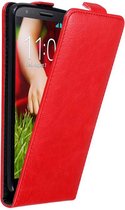 Cadorabo Hoesje geschikt voor LG G2 in APPEL ROOD - Beschermhoes in flip design Case Cover met magnetische sluiting