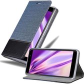 Étui Cadorabo pour WIKO VIEW MAX en BLEU FONCÉ NOIR - Étui de protection avec fermeture magnétique