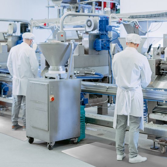Industriële Preventieve Vermoeidheidsmat, Pvc, Werkmat Voor Langdurig Staan Met Gele Veiligheidsrand, Ergonomische Stamat Om Been, En Rugpijn Te Verlichten