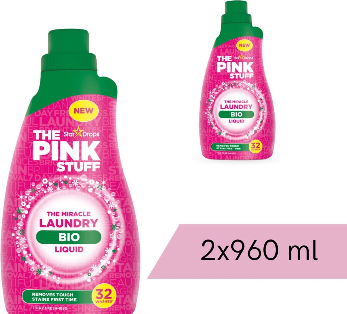 The Pink Stuff - Biologische Wasgel - 2 x 960 ml - Voordeelverpakking