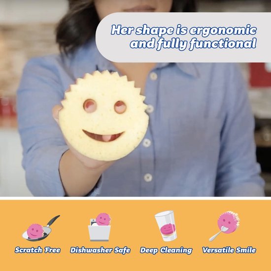 Scrub Daddy - Scrub Mommy krasvrije spons dubbelzijdig roze