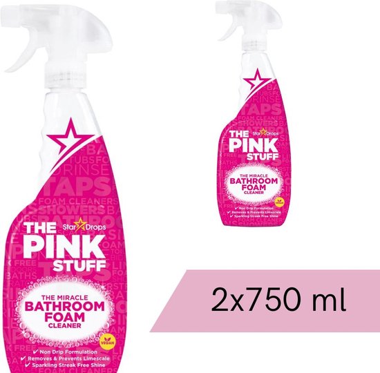 Le nettoyant pour salle de bain Pink Cleaner - La Coller Pink Stuff - Le  nettoyant