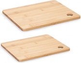 2 x Bamboe Snijplank in 2 formaten | Medium-Small | geschenkset assorti