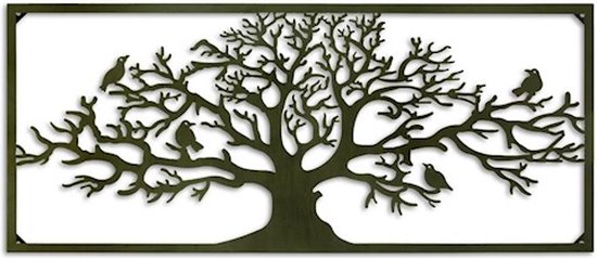 Levensboom AN IRON TREE OF LIFE WALL DECOR Breedte: 118 Lengte: 50 cm