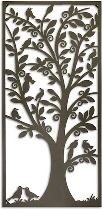 Levensboom AN IRON TREE OF LIFE WALL DECOR Breedte: 55,7 Lengte: 114,5 cm