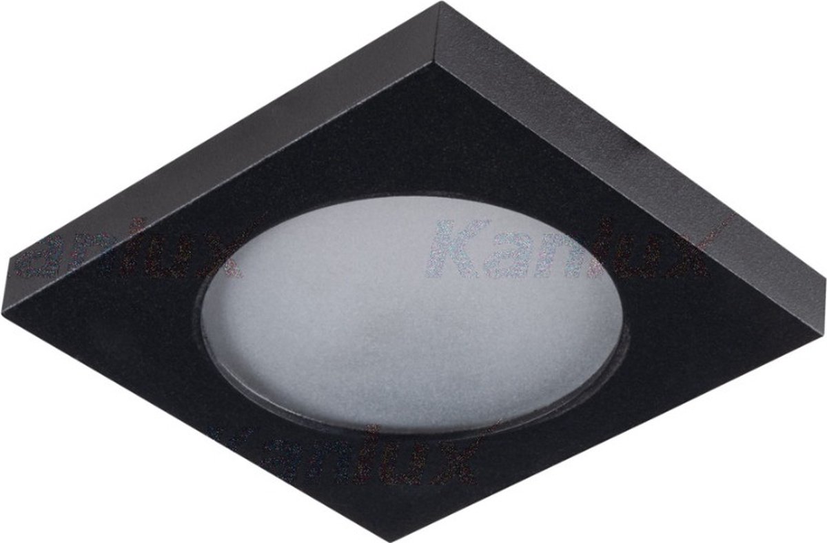 Inbouw spot GU10 + MR16 - Aluminium - IP44 - Vierkant armatuur - Zwart