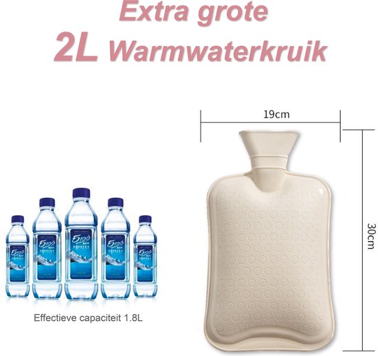 Bouillotte Eau Chaude avec Housse en Tissu Doux Hot Water Bottle