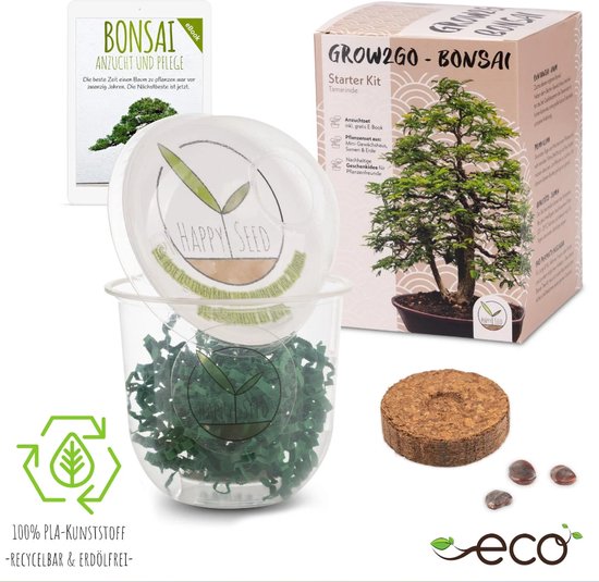 Happy Seed GROW2GO Bonsai Starter Kit incl. GRATIS eBook - Tamarinde -  Tamarindus... | bol