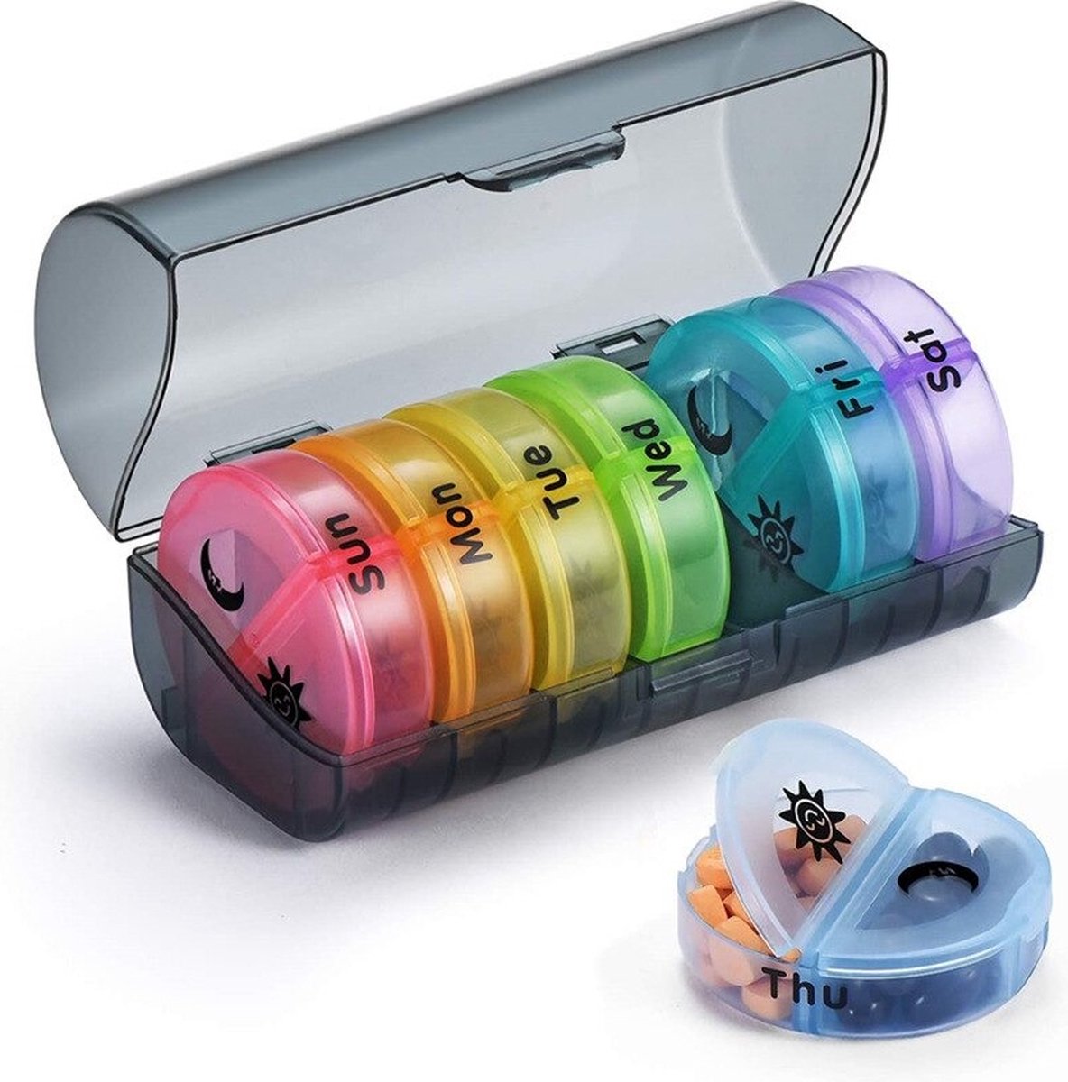 Goedkoopste WiseGoods Luxe Pillendoos 7 Dagen - Pillendoosje - Pillendoosjes - Organizer - Organizers - Medicatiedoosje - Medicatie Doosje