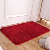 Deurmat binnen robuuste antislip deurmat voor gebruik binnenshuis machinewasbaar zachte deurmat super absorberend water low profile matten (rood 45x70_cm)