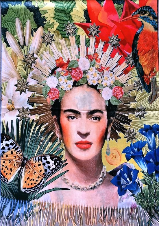 Frida Kahlo Sjaal-Omslagdoek - Butterfly/Vlinder - Kleurrijk en super zacht - 180x70cm