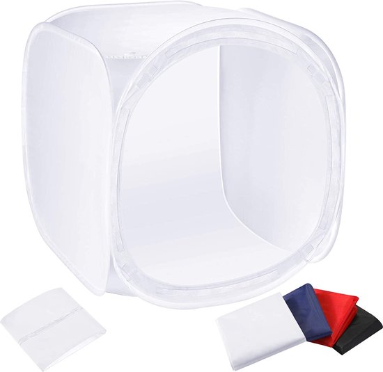 Neewer® - Photo Studio Shooting Tent Light Cube - Diffusion Soft Box Kit  met 4 Kleuren... | bol.com