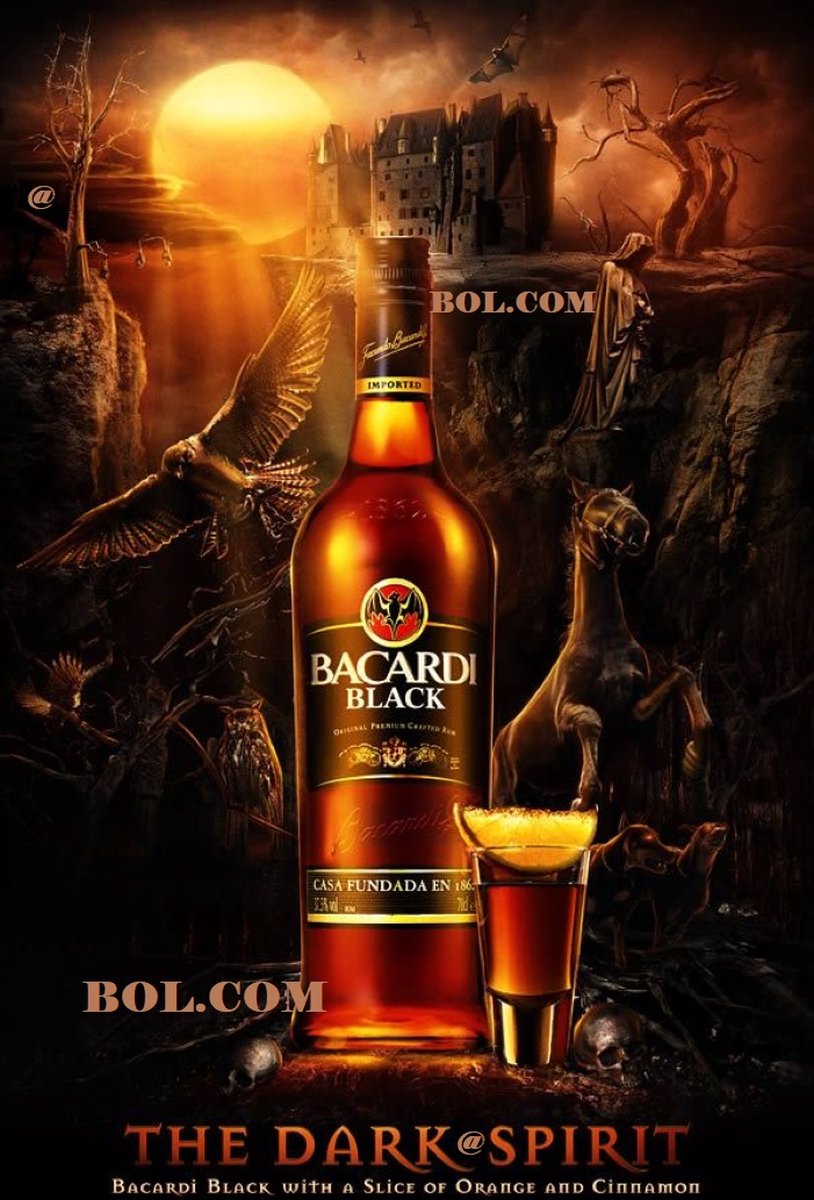 Bacardi BLACK Reclamebord van metaal, METALEN-WANDBORD - MUURPLAAT - VINTAGE - RETRO - HORECA- BORD-WANDDECORATIE -TEKSTBORD - DECORATIEBORD - RECLAMEPLAAT - WANDPLAAT - NOSTALGIE -CAFE- BAR -MANCAVE- KROEG- MAN CAVE mix