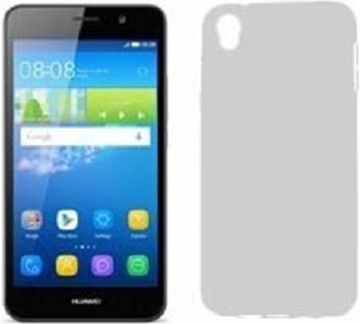 Huawei Y6 Hoesje TPU Siliconen Wit