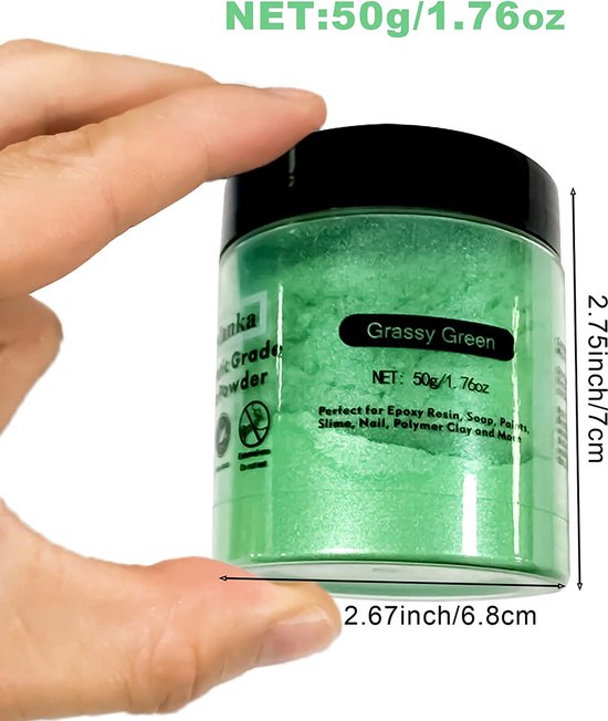 Aslanka Poudre de Mica, Bleu Doré Pigments Résine Époxy Poudre en Mica  Poudre de Paillettes pour Bougies, Bombe de Bain, Slime, Maquillage, Vernis  à