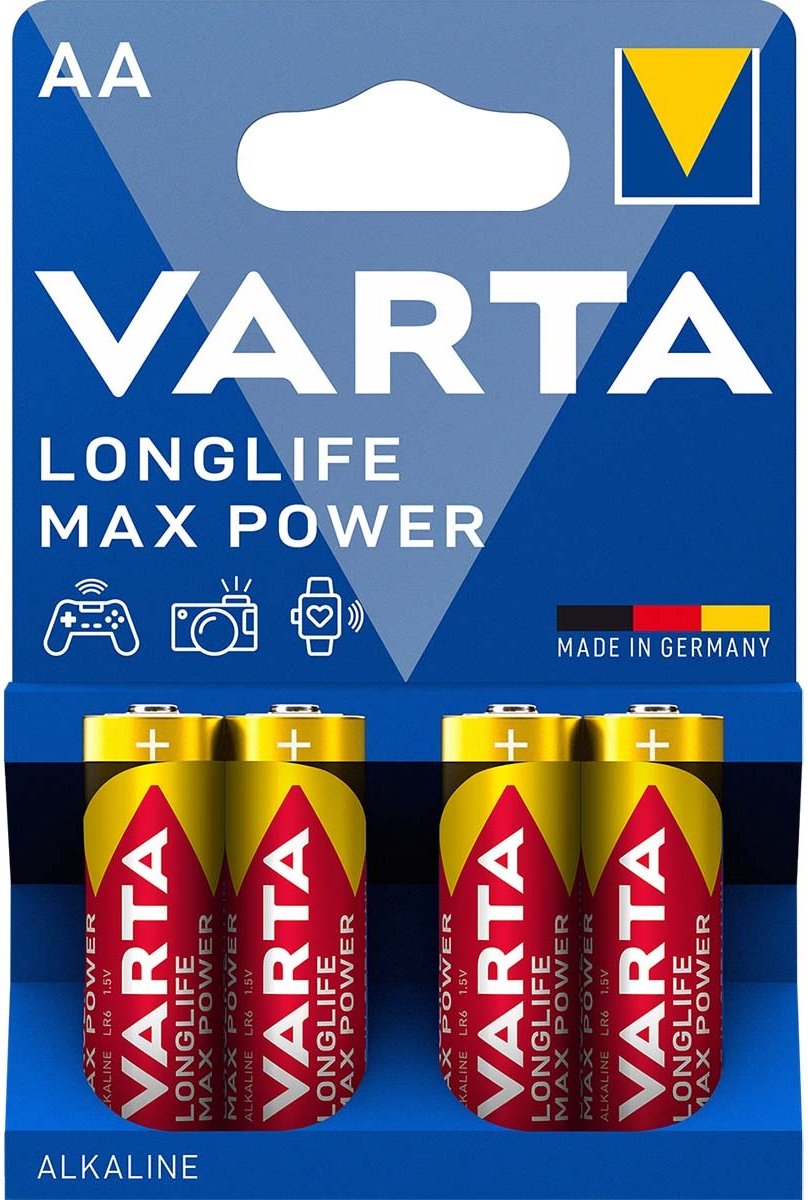 Varta Longlife Max Power AA Batterijen - 4 stuks