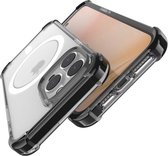 Premium Kwaliteit Magnetisch Anti Shock Siliconen Back Cover - Geschikt voor Appel iPhone 14 Plus / 15 Plus - Met Extra Camera Bescherming hoesje - Geschikt voor Magsafe - Zwart