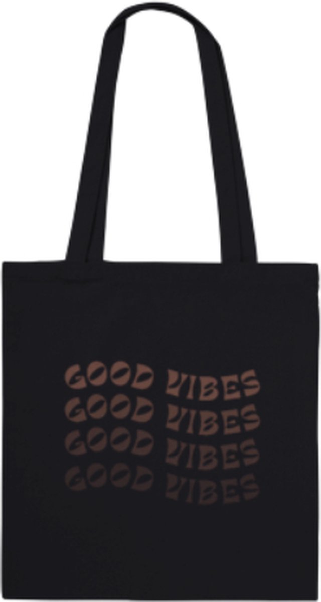 Good vibes katoen Tote Bag, schouder tas, leuke Tote bag met tekst