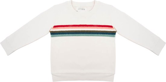 Little Indians Sweater Colourful Rainbow - Trui - Regenboog - Ecru - Jongens & Meisjes - Maat: 4-5 Y