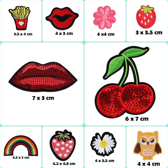 Rainbecom - Emblème de repassage 60 pièces - Patchs