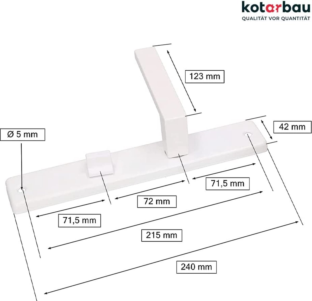 KOTARBAU® Deurklinkset 72 mm BB langschild Patina Universal Modern