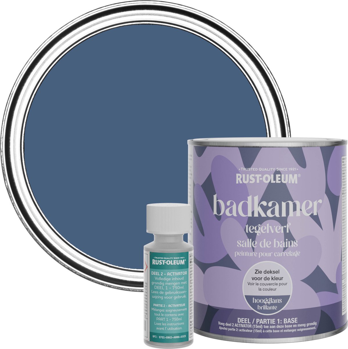 Rust-Oleum Donkerblauw Badkamer Tegelverf Hoogglans - Inktblauw 750ml