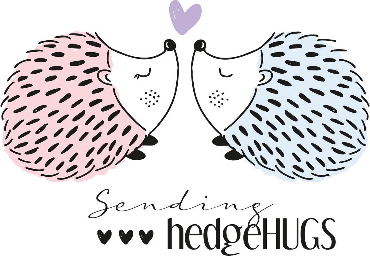 Layered clear stamps hedgehugs - Sizzix