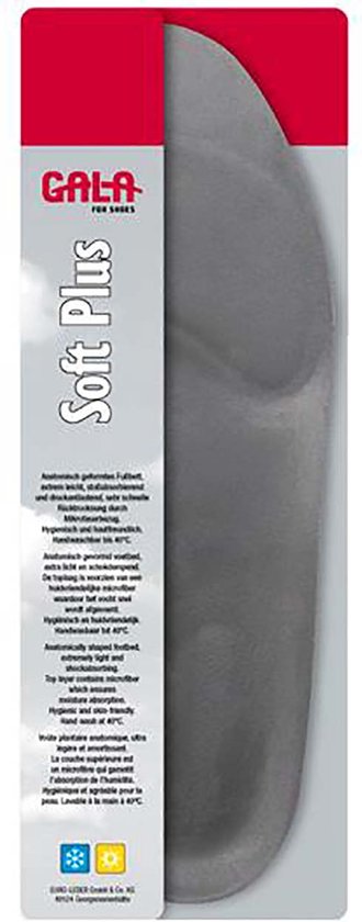 Gala soft plus anatomische inlegzolen - 35 / 36 Hygienische microfiber