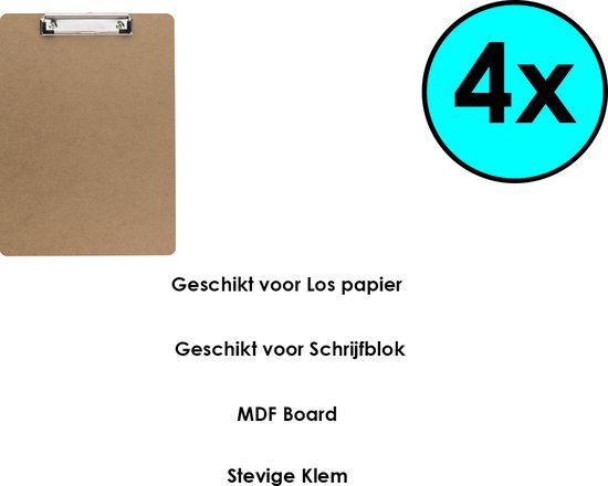 Olympia Menu klemborden met hout look | A5 formaat