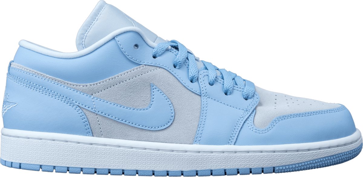 Nike Air Jordan 1 Low - Maat 43 - University Blue / Grey - Sneakers Unisex - Doos Zonder Deksel