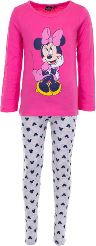 Kinderpyjama - Minnie Mouse - Roze/Grijs - Maat 110-116
