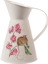 Wrendale Designs - 'The Pea Thief' Mouse Flower Jug - Bloemenvaas - Gieter - Waterkan - Vaas