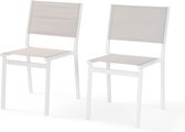 Set de 2 Chaises de jardin - Aluminium - 54 x 48 x 84 cm