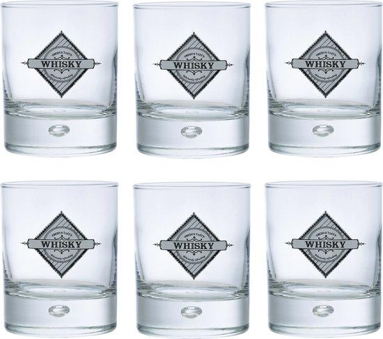 Durobor - Whisky tumbler glazen - 12x - Disco serie - transparant - 290 ml