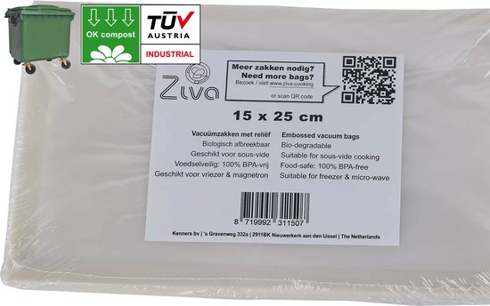 Vacuümzakken 3 Stuks 28x600cm voor Sous-Vide Koken - BPA-vrij en